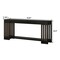 70.9" Narrow Farmhouse Sofa Table 2-Tier Console Table with Stripe Legs